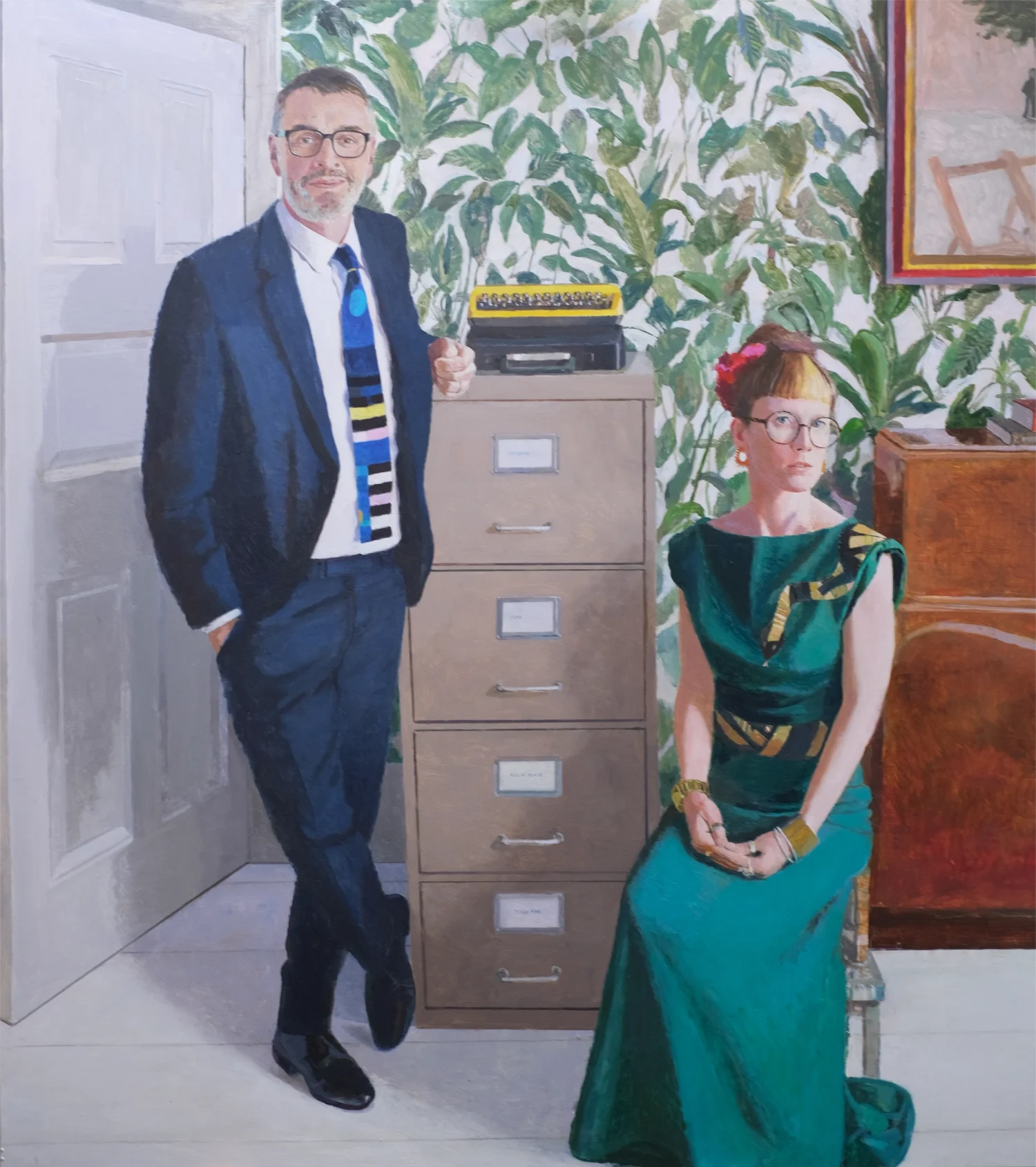 portrait of Tom and Sophie by Mark Entwisle